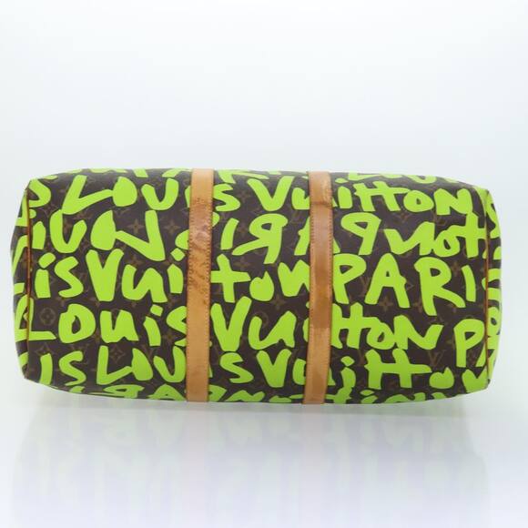 LOUIS VUITTON Monogram Graffiti Keepall 50 Boston Bag Vert M93700 - Picture 5 of 16